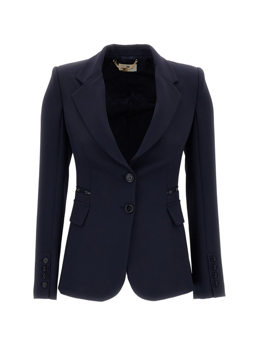 ELISABETTA FRANCHI Blazer blu elegante da donna dal taglio raffinato 