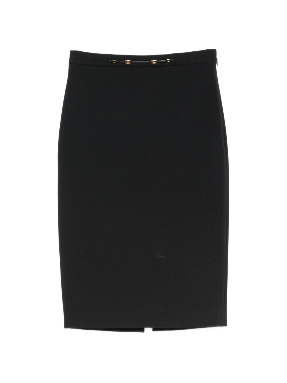 ELISABETTA FRANCHI Gonna nera aderente in tessuto elasticizzato con spacco 