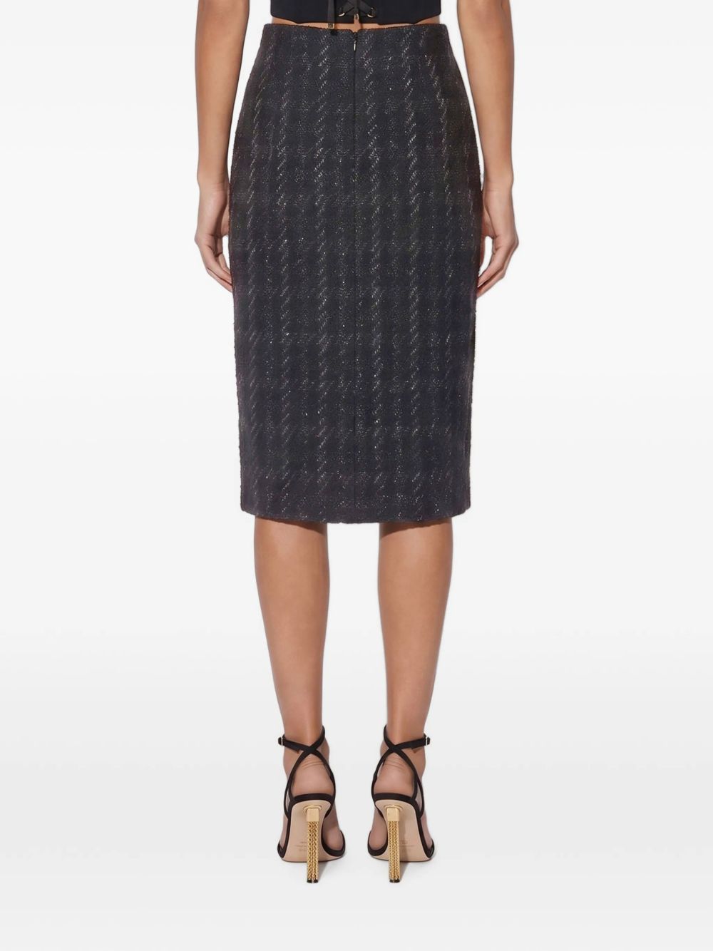 ELISABETTA FRANCHI Gonna Midi con Spacco Centrale 