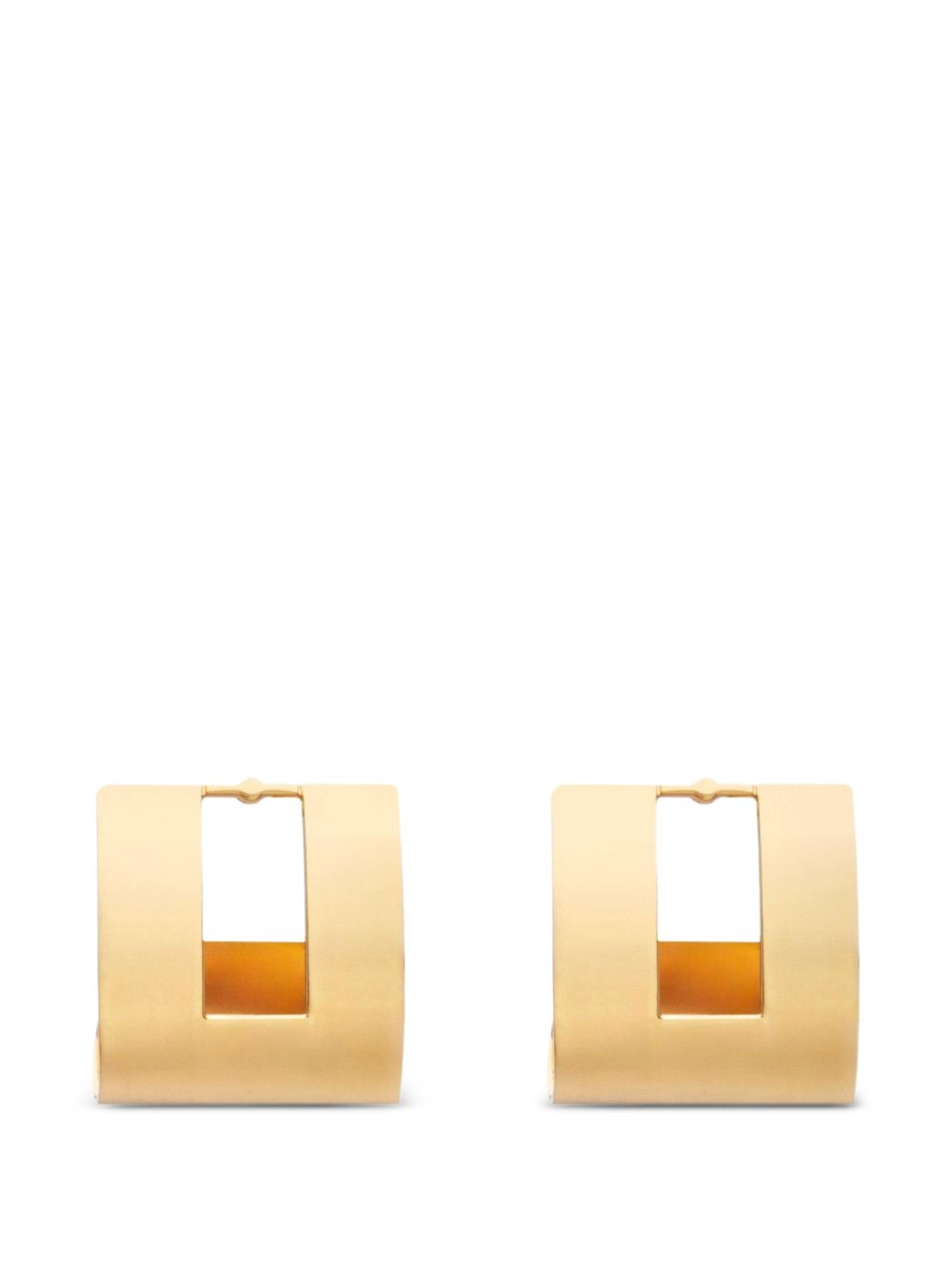 ELISABETTA FRANCHI Orecchini rettangolari placcati in oro 