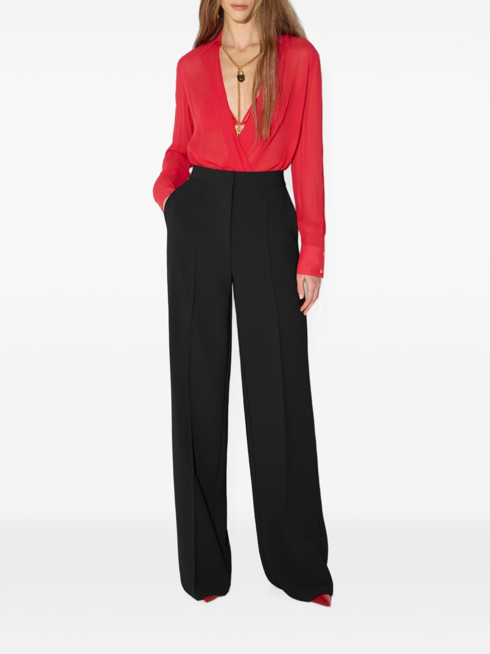 ELISABETTA FRANCHI Pantaloni Neri Eleganti 