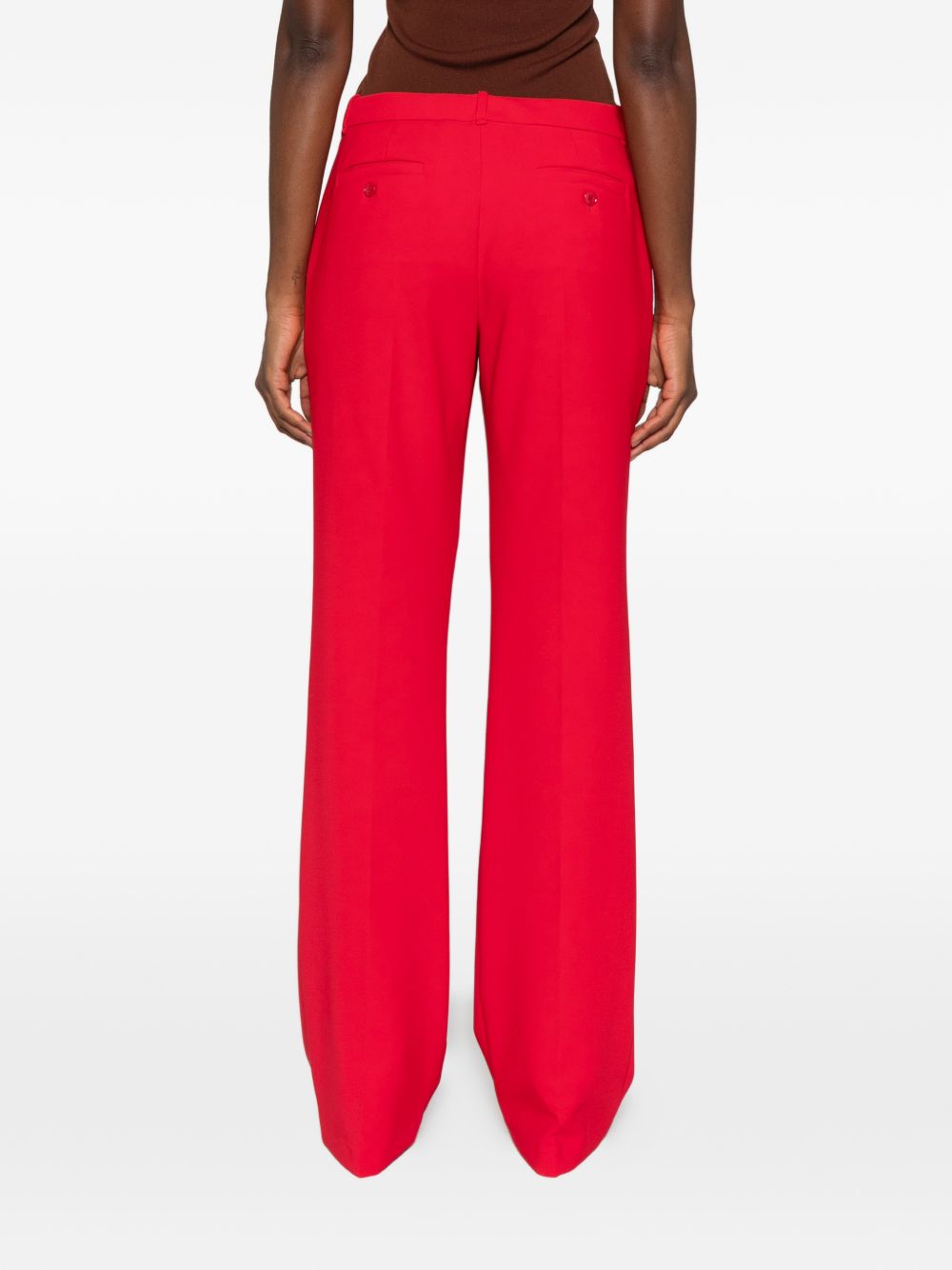 ELISABETTA FRANCHI Pantaloni rossi in crepe 