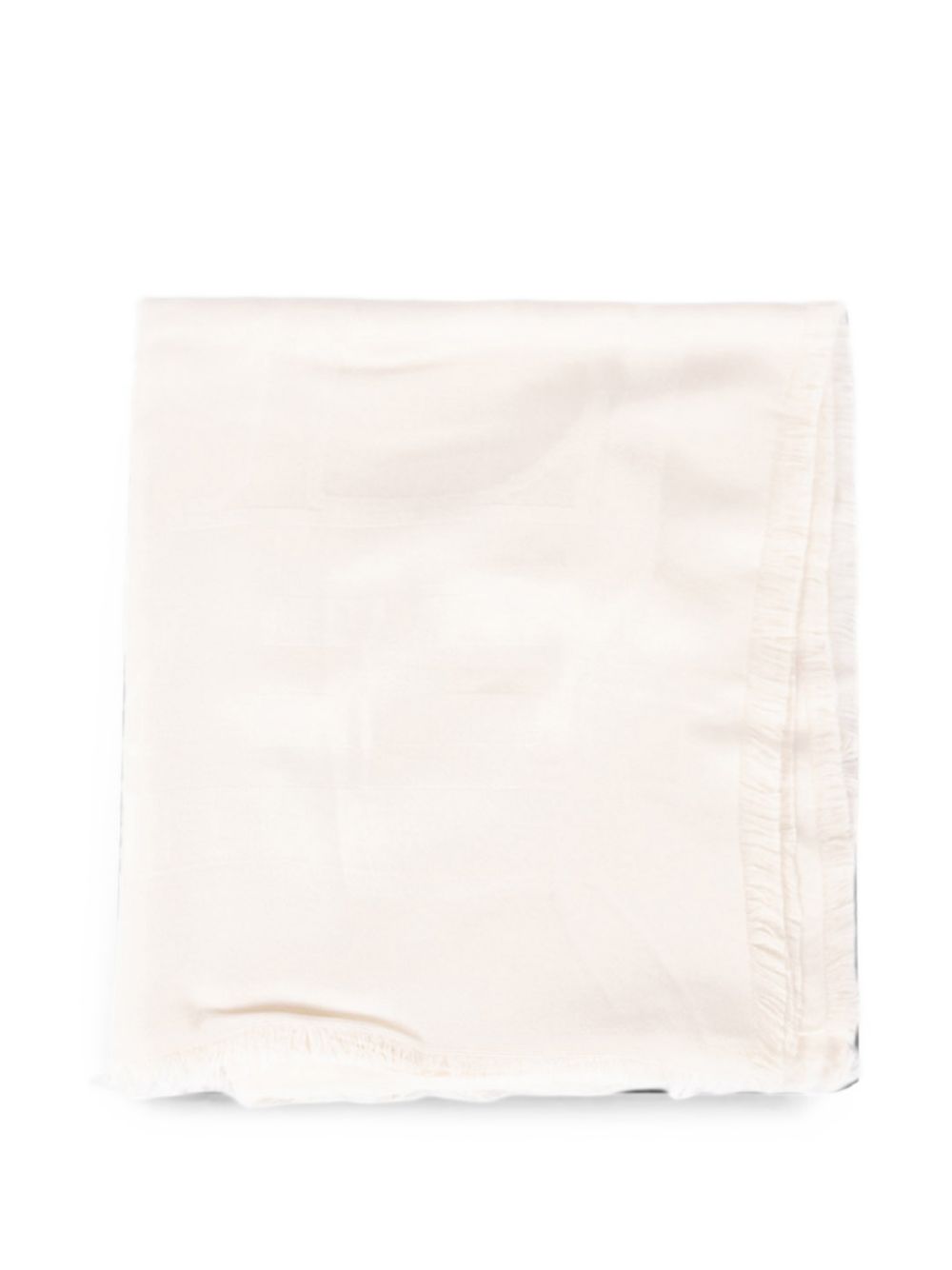 ELISABETTA FRANCHI Sciarpa bianca con logo all-over tono su tono 