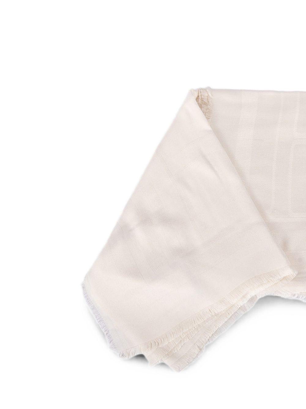ELISABETTA FRANCHI Sciarpa bianca con logo all-over tono su tono 