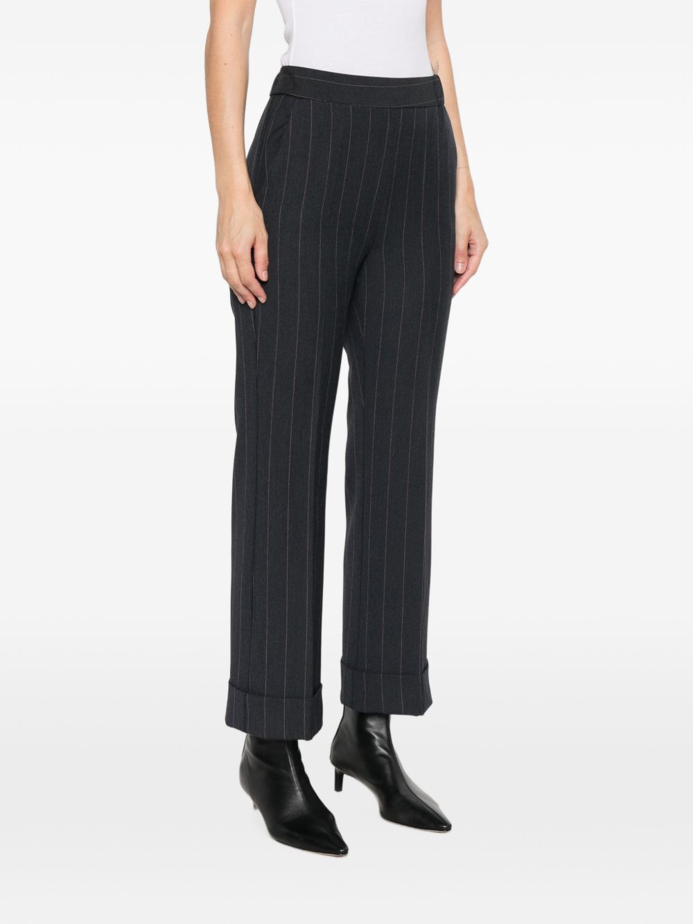 EMME Pantaloni Flirt gessati blu 