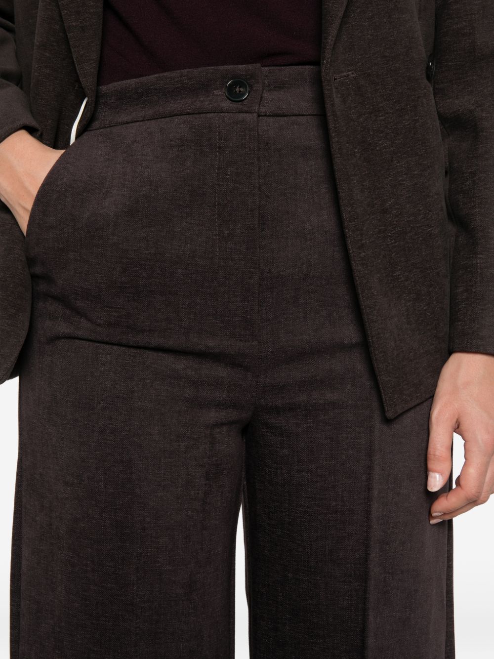 EMME Pantaloni marroni a palazzo 