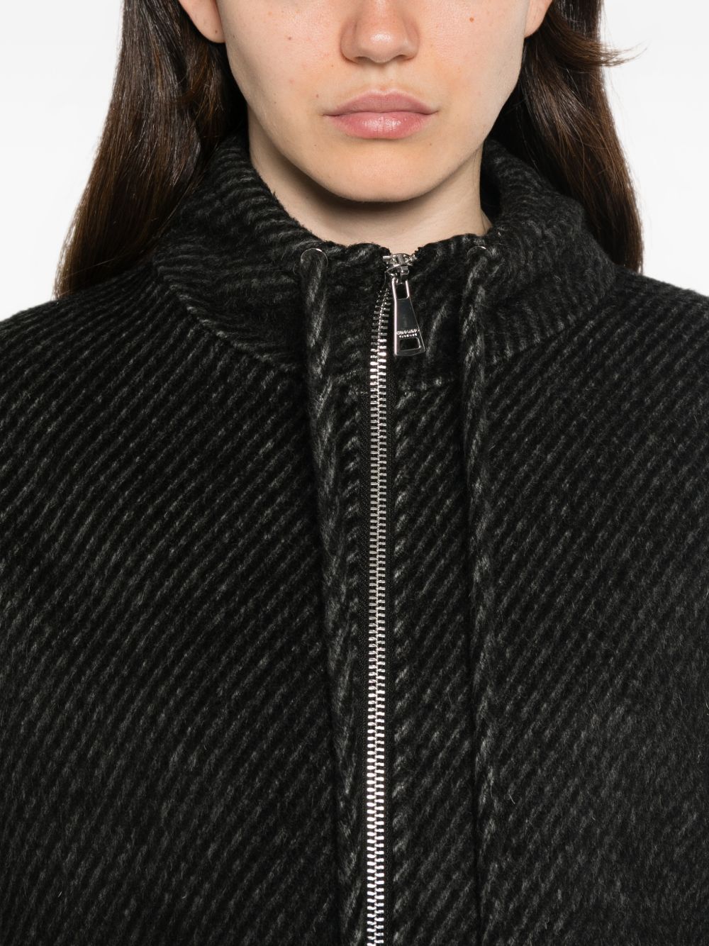 ERMANNO FIRENZE Cappotto corto grigio in misto lana 