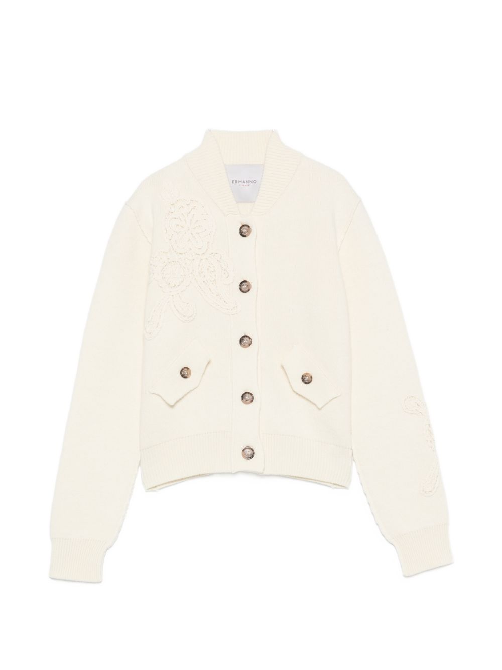 ERMANNO FIRENZE Cardigan in lana color panna 