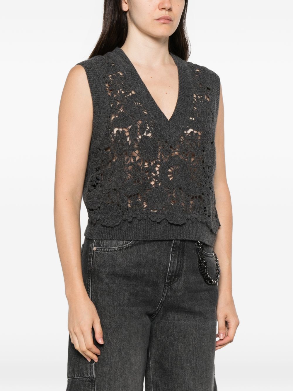 ERMANNO FIRENZE Gilet in lana antracite 