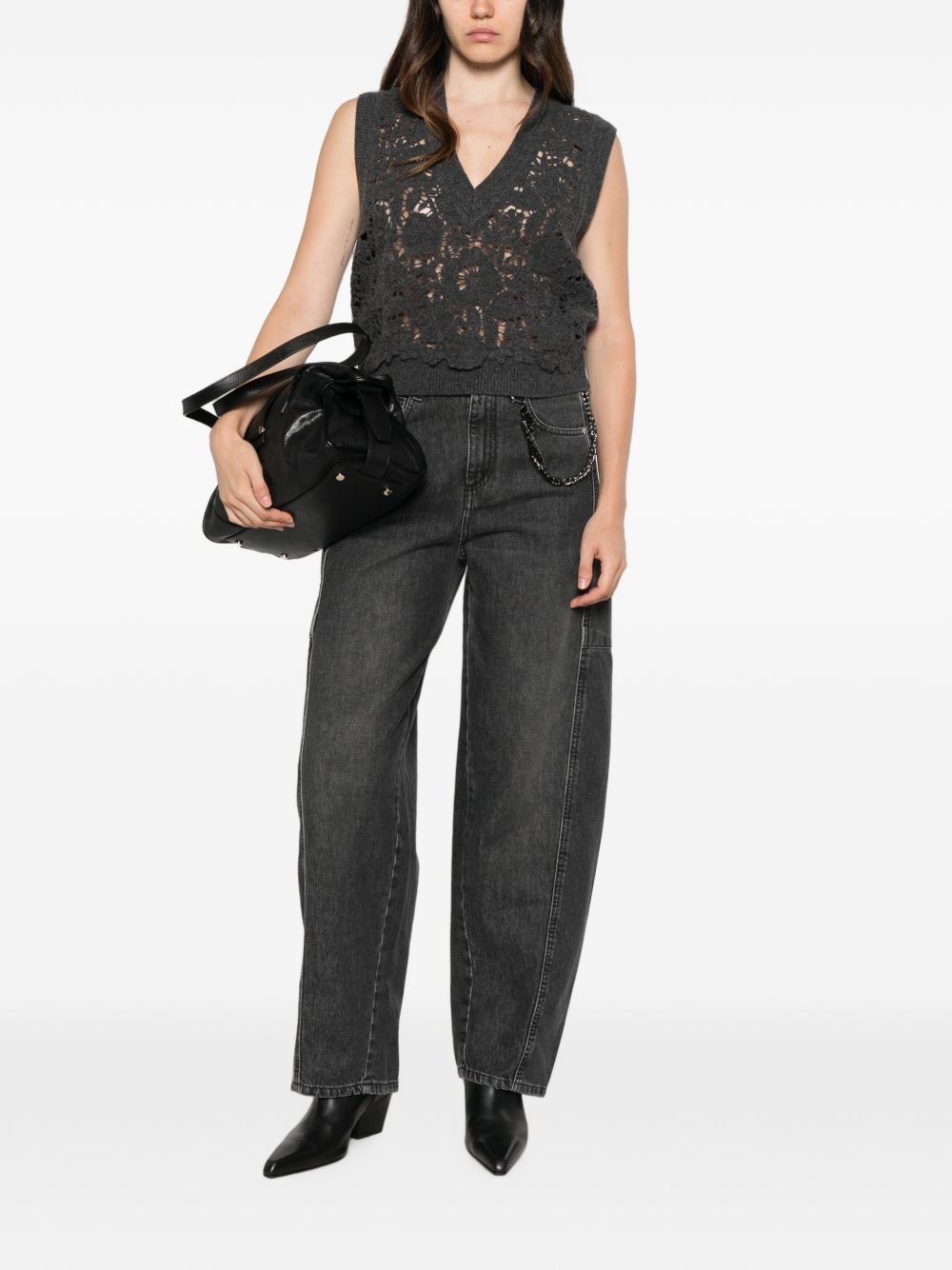 ERMANNO FIRENZE Jeans neri in cotone 