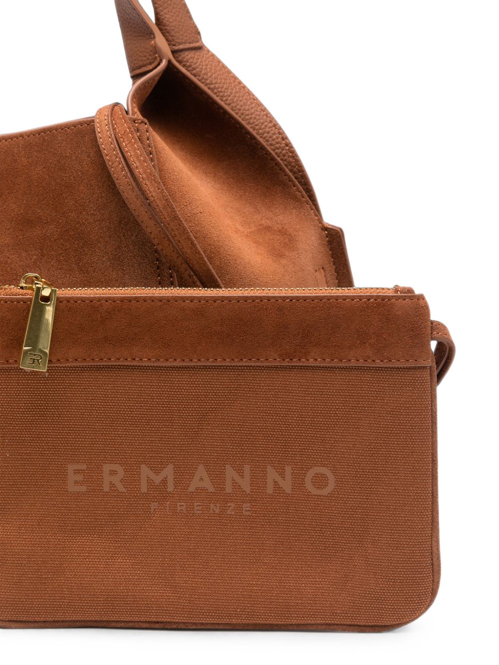 ERMANNO FIRENZE Borsa in suede marrone 