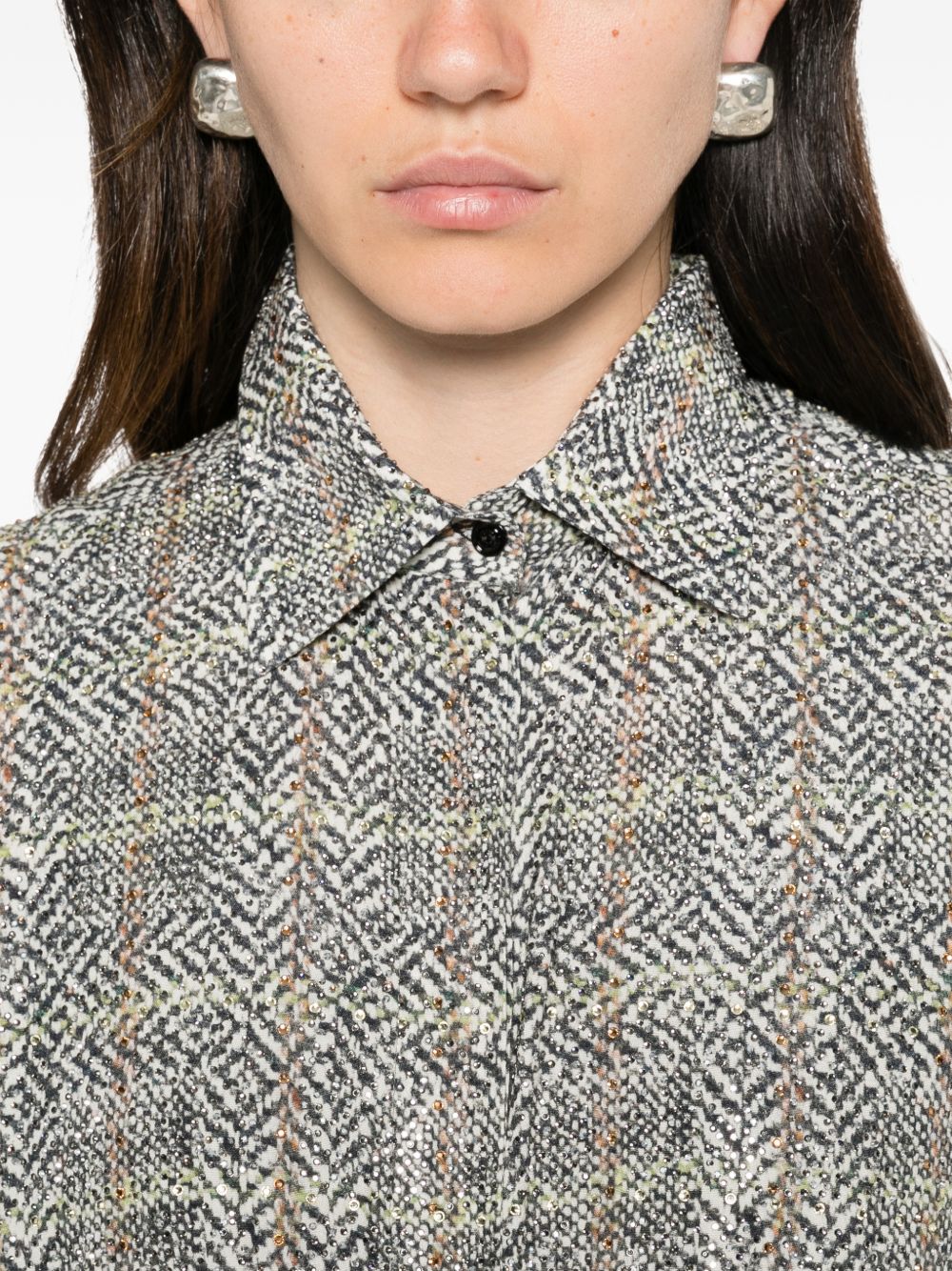 ERMANNO SCERVINO Camicia in Viscosa con motivo resca 