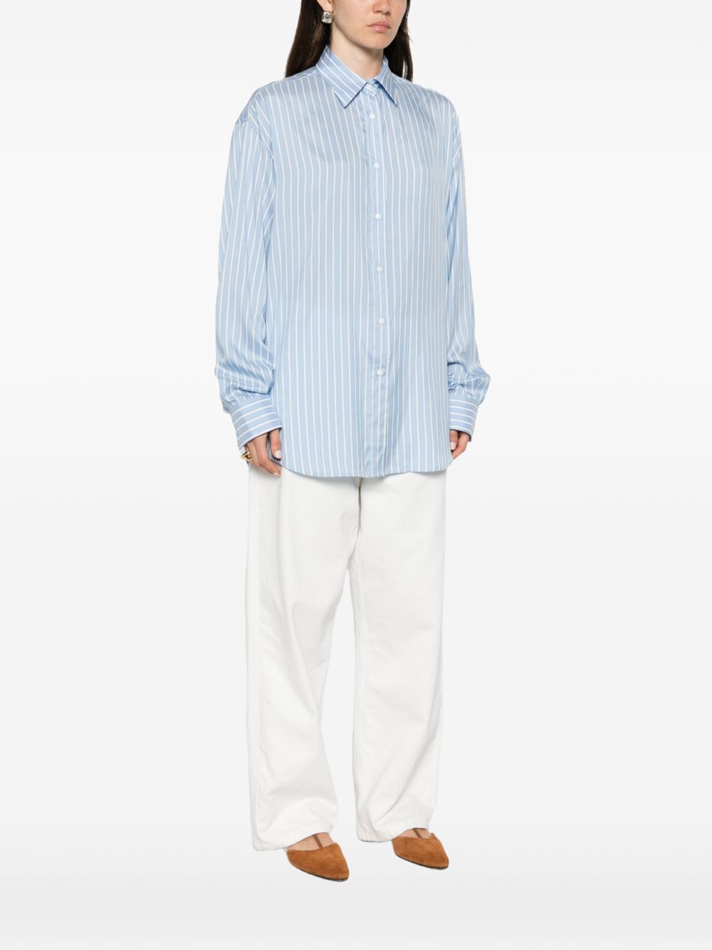 ERMANNO SCERVINO Camicia a Righe in Seta 