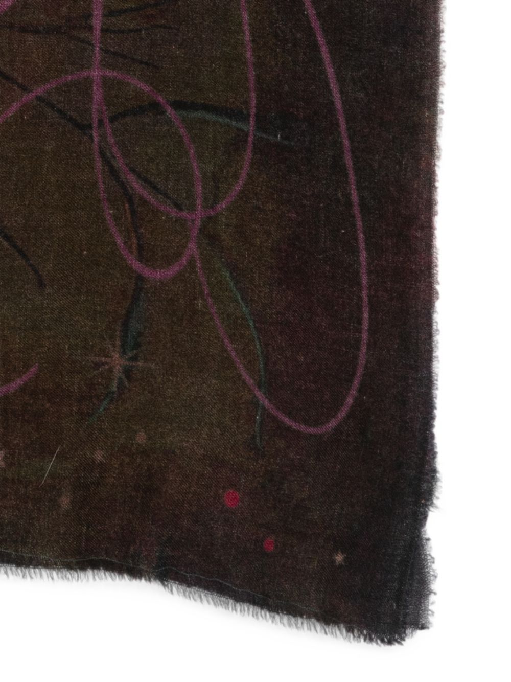 FALIERO SARTI Sciarpa Memento in lana e cashmere con stampa floreale blu 