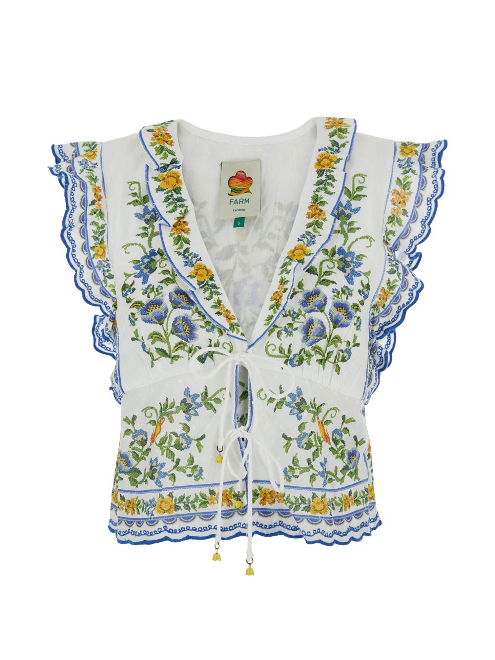 FARM RIO Top con stampa multicolore e design femminile 