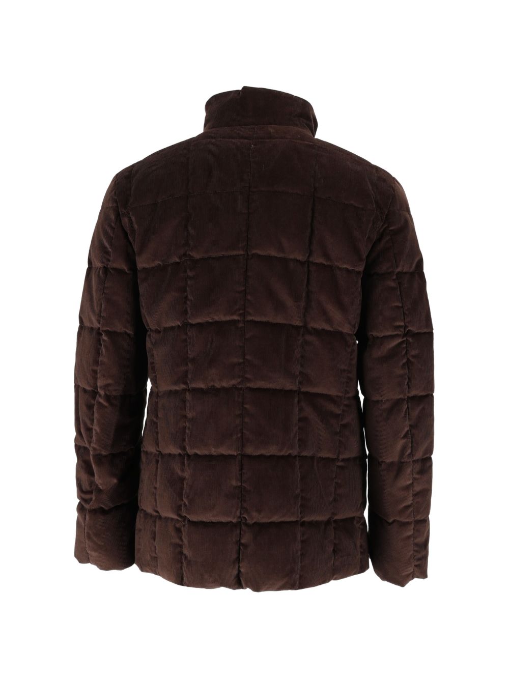 FAY Cappotto corto marrone trapuntato con collo alto 
