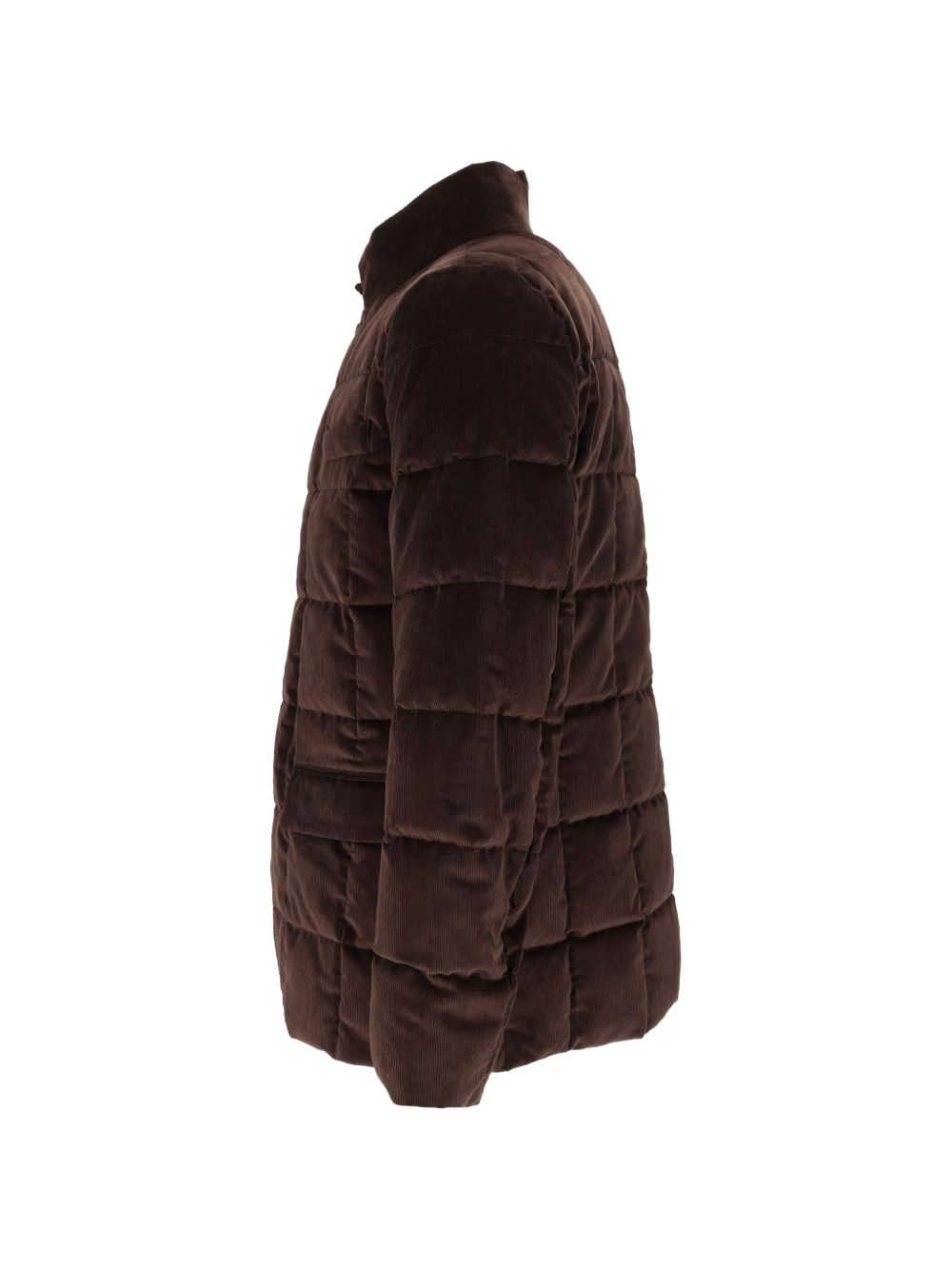 FAY Cappotto corto marrone trapuntato con collo alto 