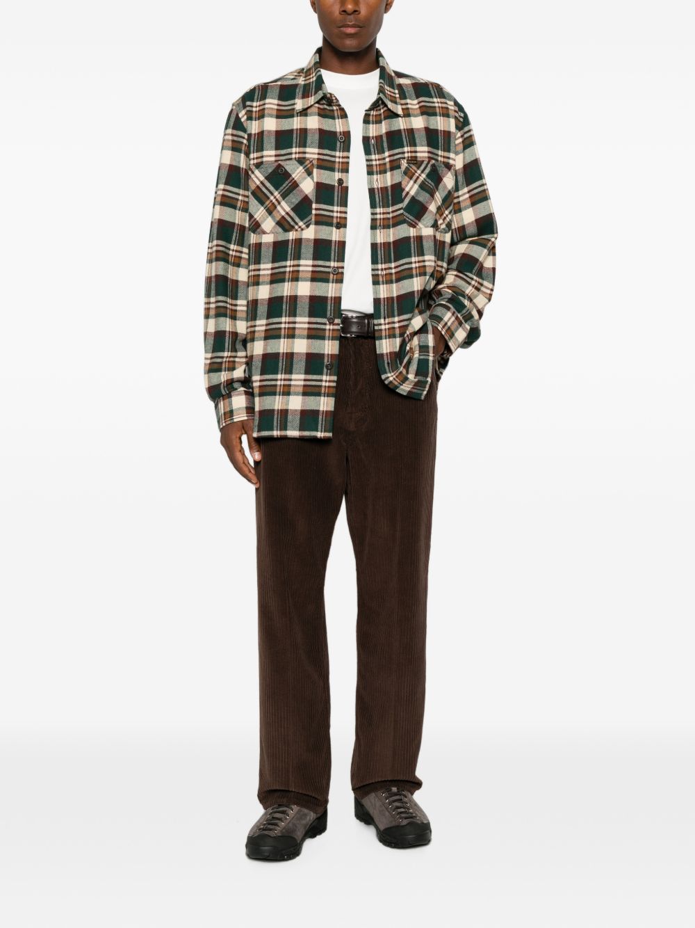 FILSON Camicia in tartan verde con tasche sul petto 