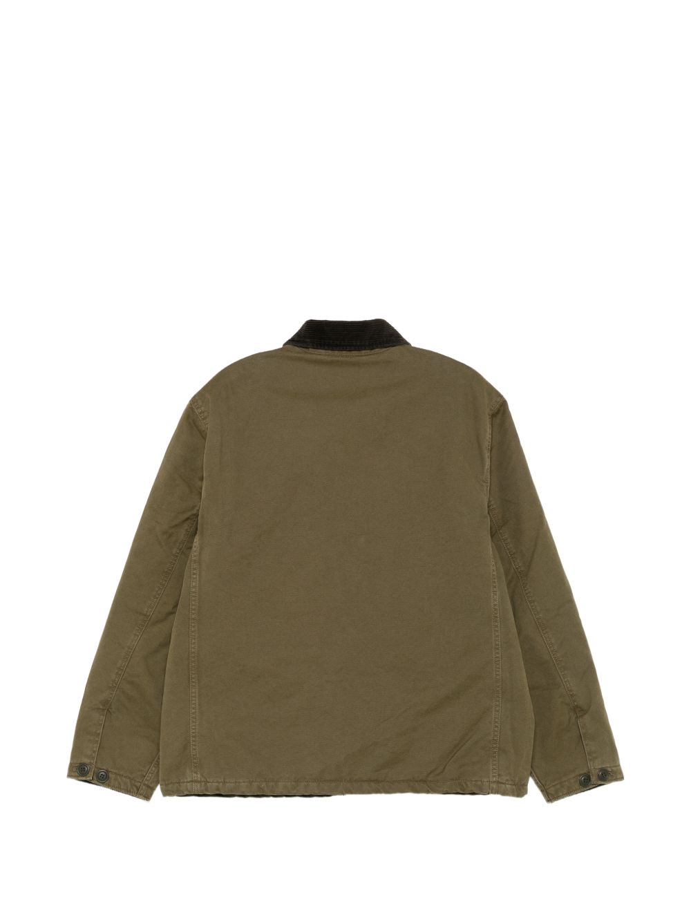 FILSON Giacca verde militare con colletto a costine a contrasto 