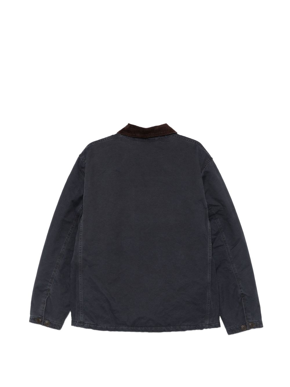 FILSON Giacca blu navy militare con colletto a costine a contrasto 