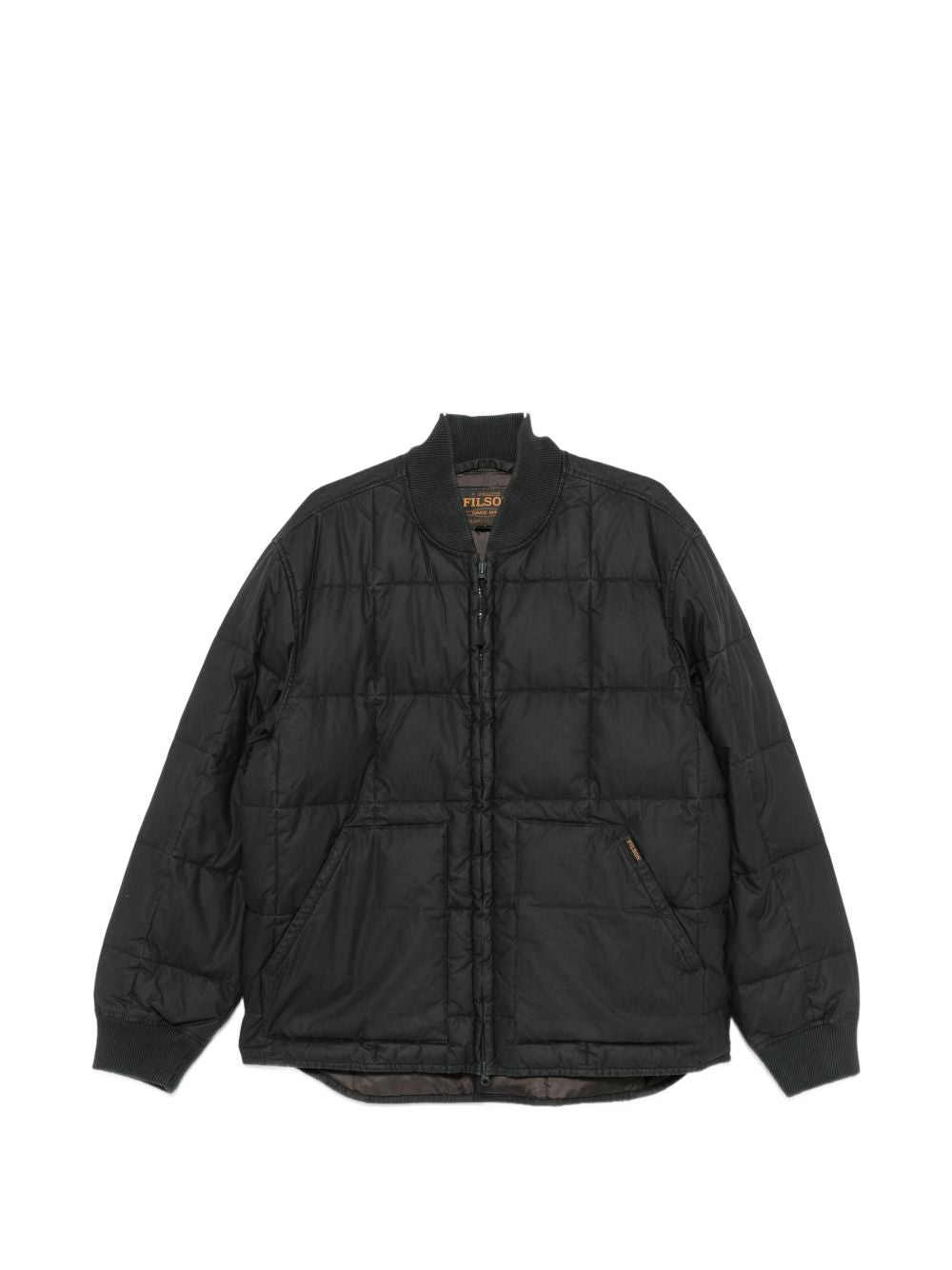 FILSON Giacca trapuntata nera da uomo con tasche 