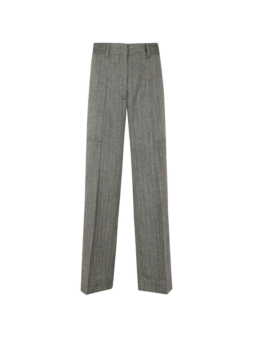 FORTE FORTE Pantaloni eleganti grigi a gamba dritta 