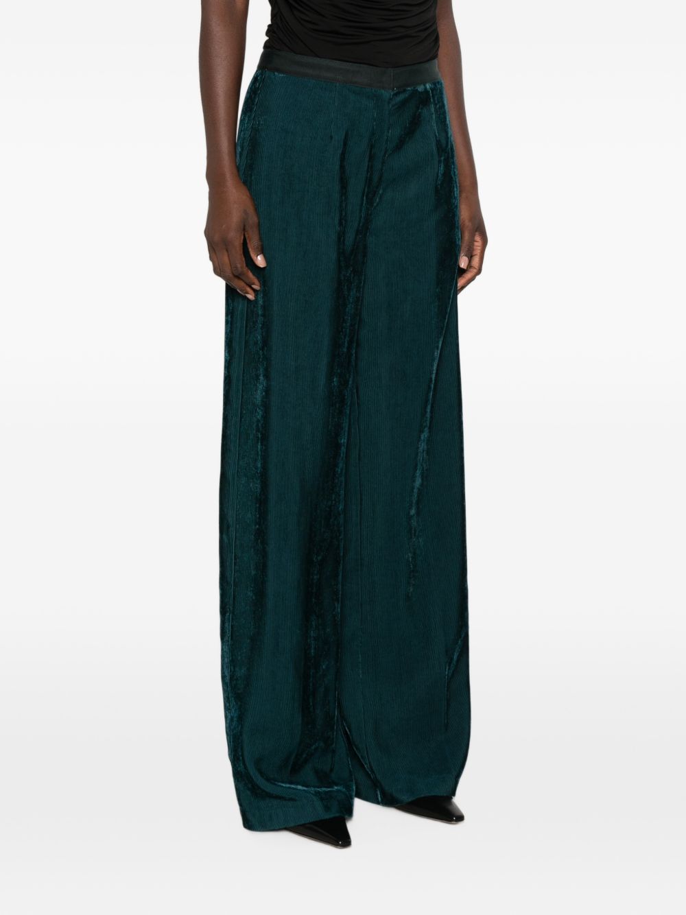 FORTE FORTE Pantaloni casual morbidi blu petrolio My Pants 