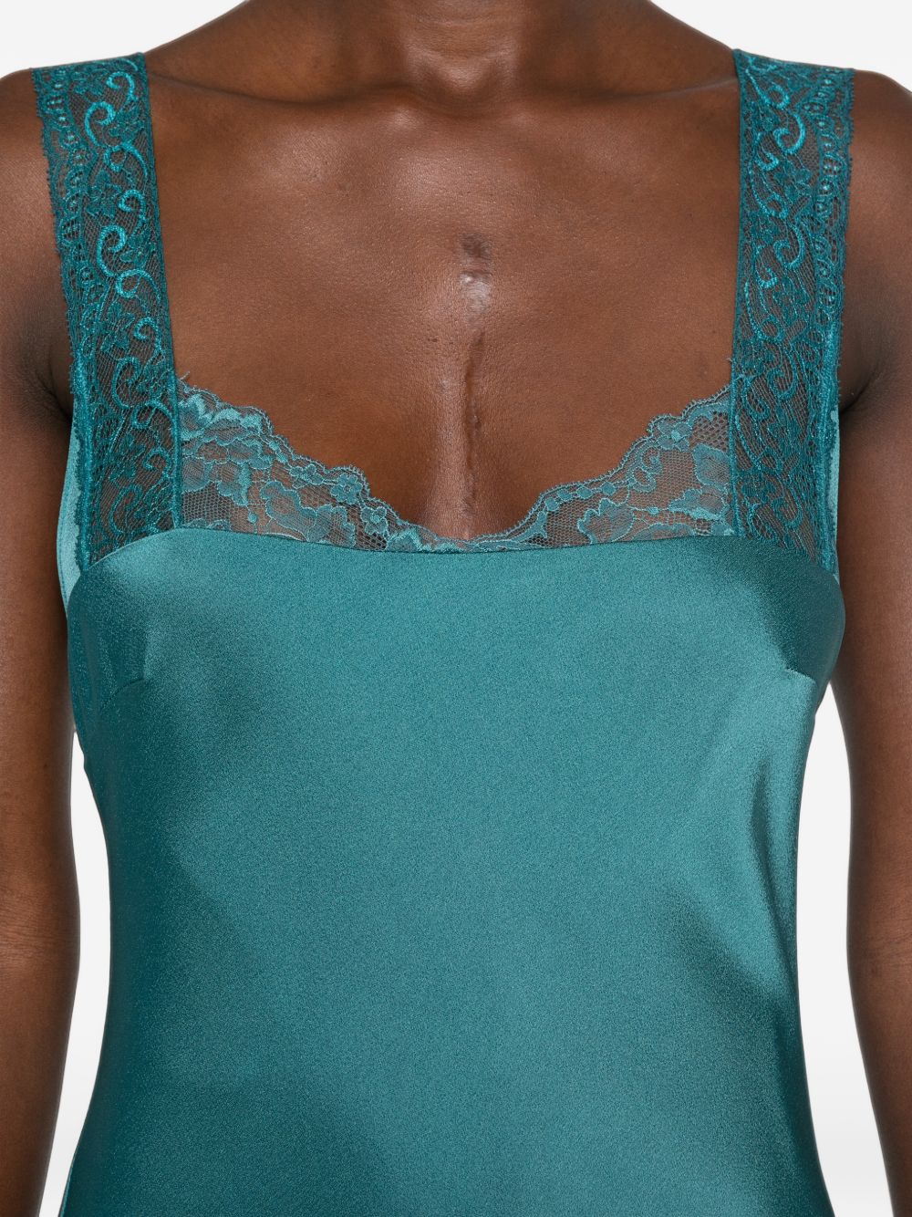 FORTE FORTE Abito lungo azzurro My Dress in pizzo 