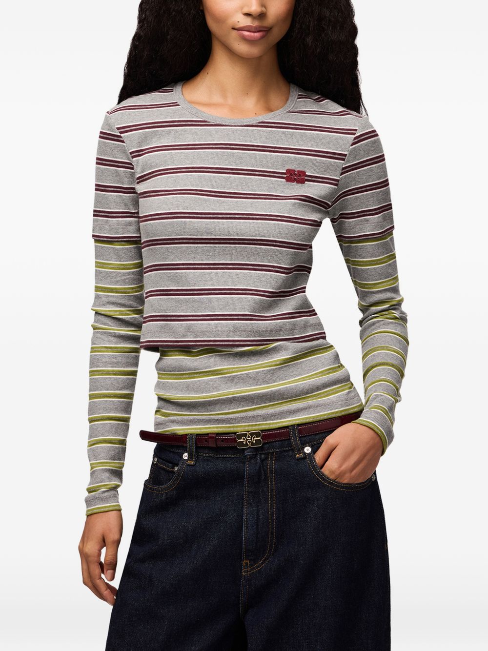 GANNI T-shirt a maniche lunghe 