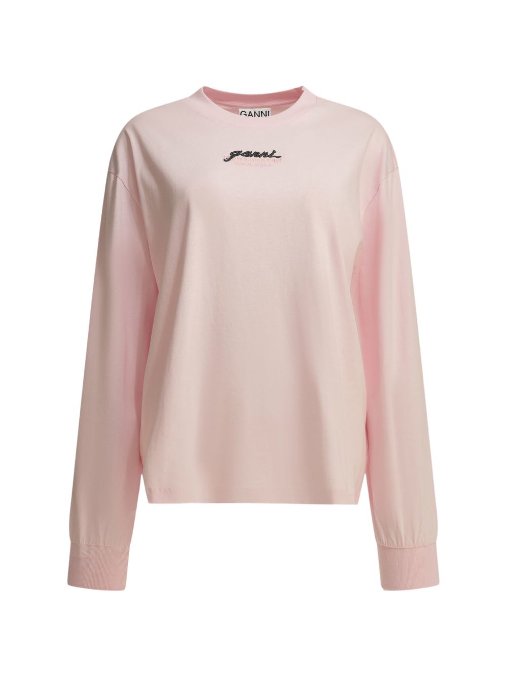 GANNI T-shirt a maniche lunghe con stampa cavalli 
