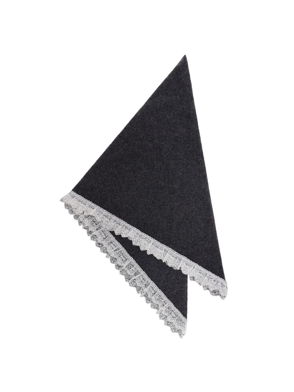 GANNI Foulard Grigio antracite in lana 
