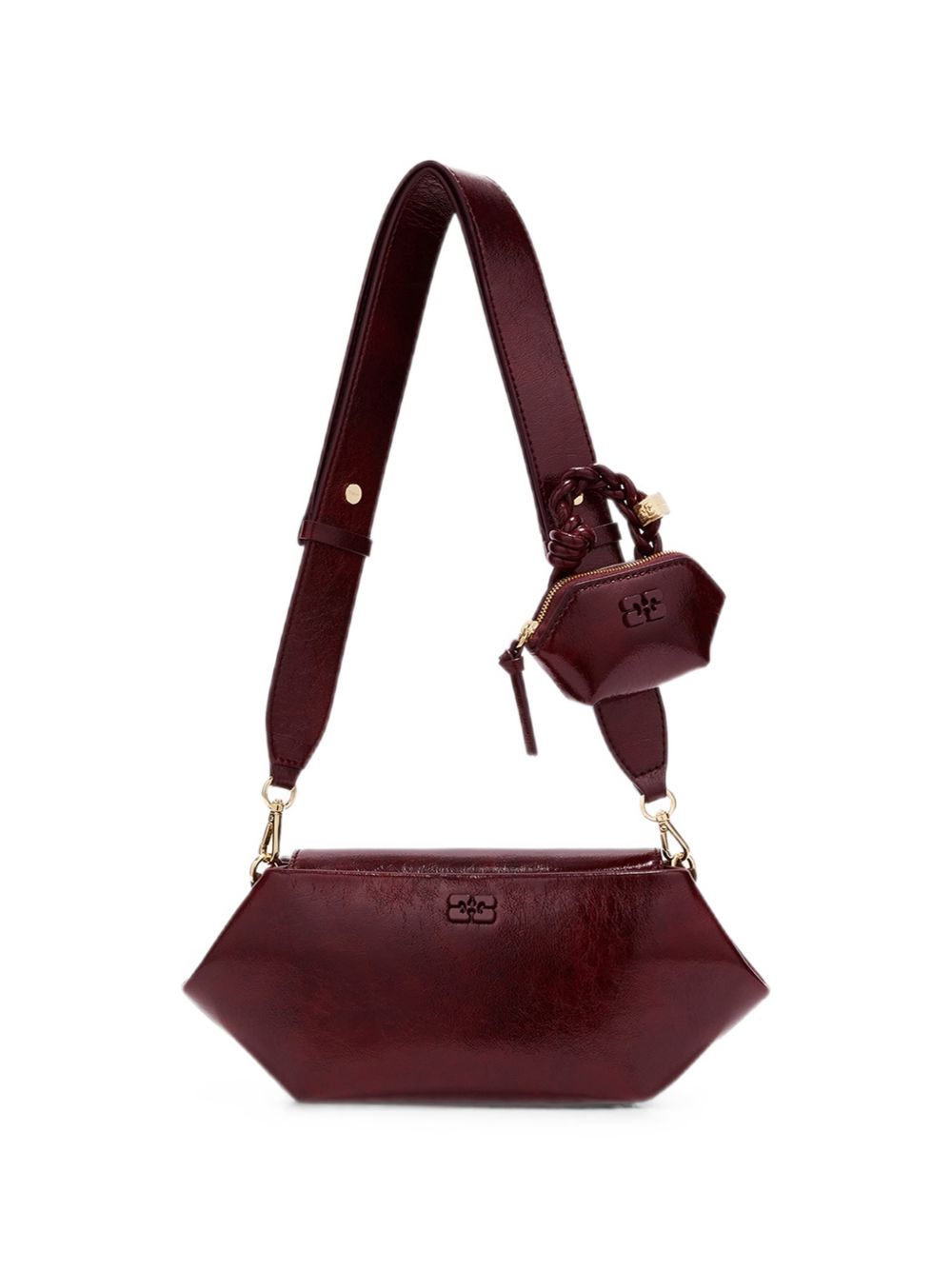GANNI Borsa a Tracolla bordeaux 