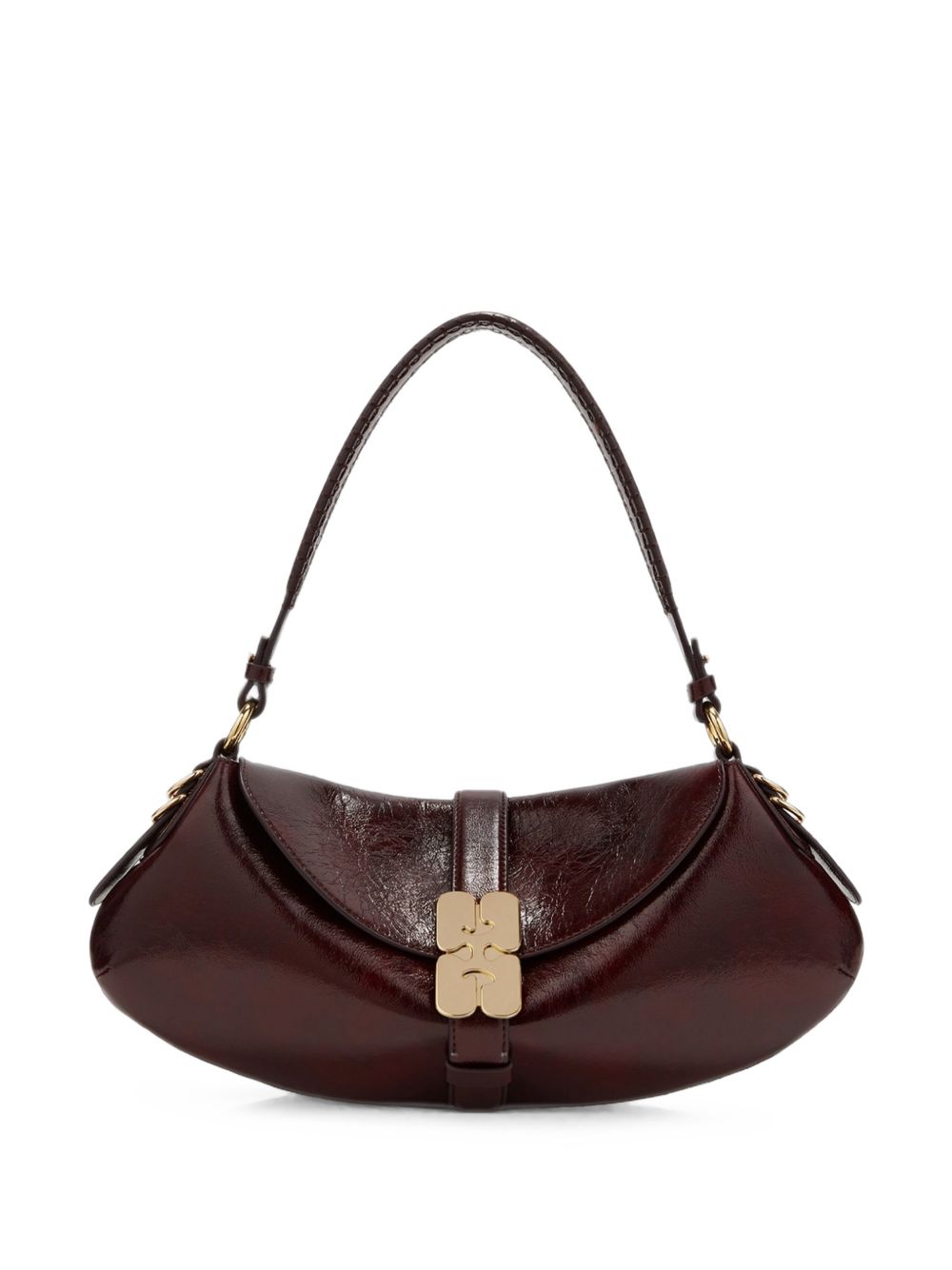 GANNI Borsa Baguette Bordeaux Lucida 