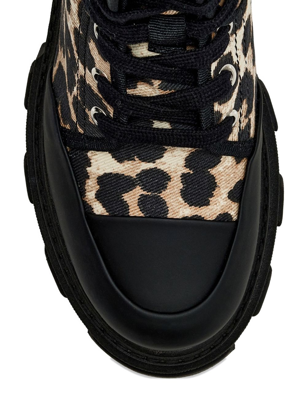 GANNI Anfibi animalier multicolor in cotone 