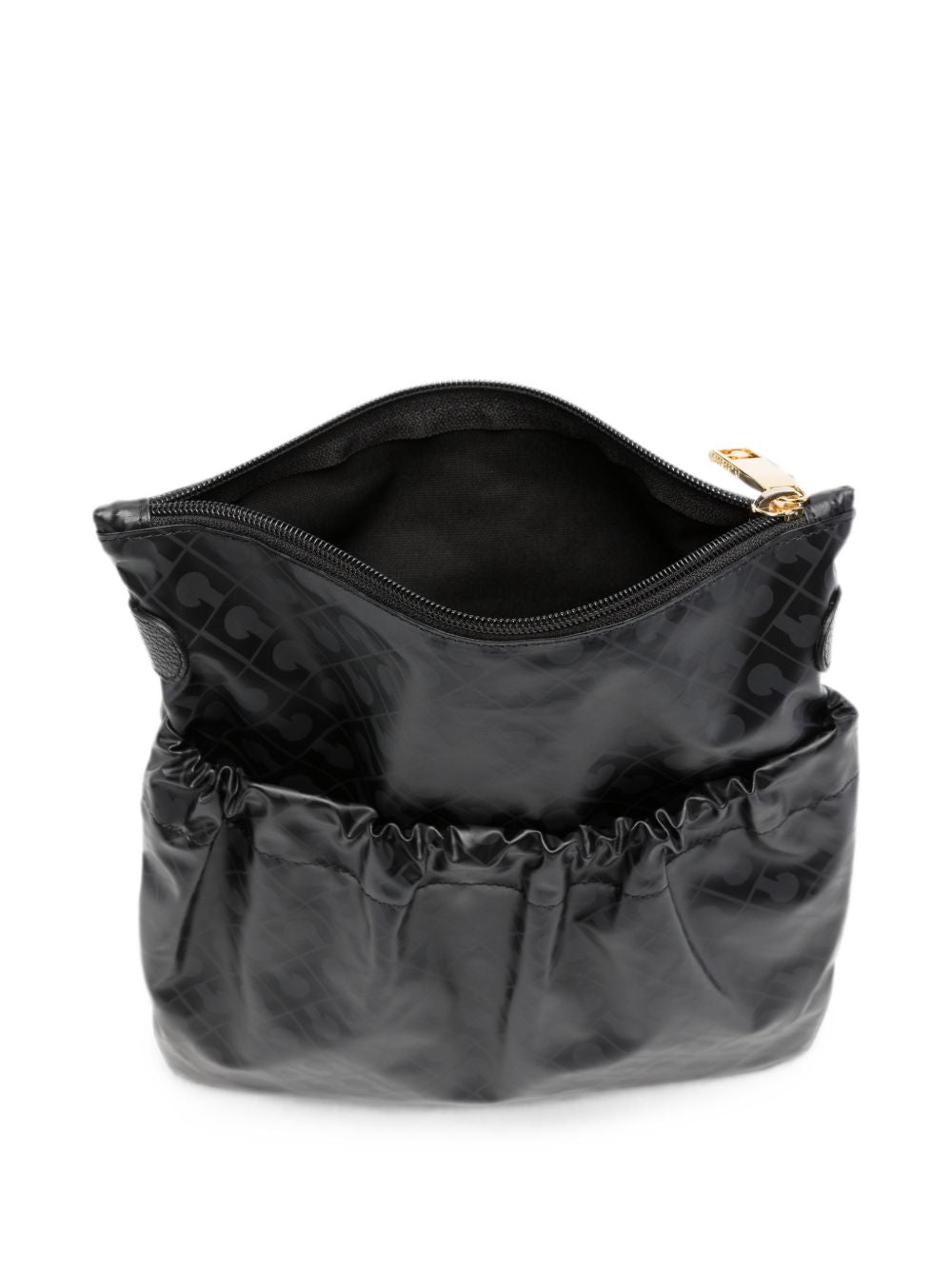GHERARDINI Borsa a tracolla Excalibur secchiello in simil-pelle con logo all-over 