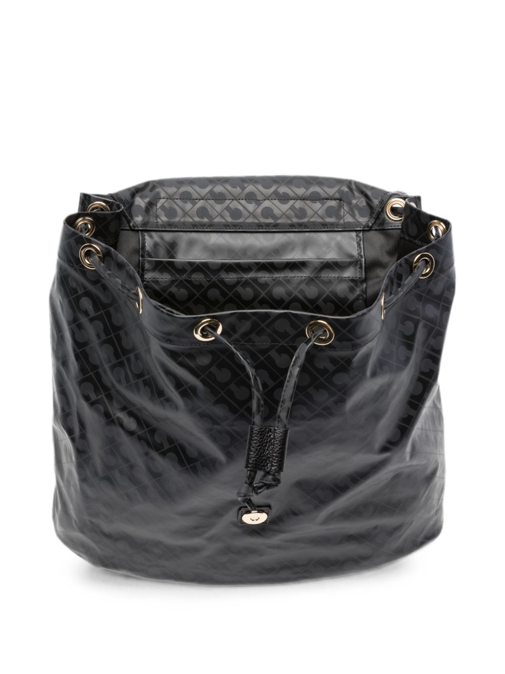 GHERARDINI Zaino EXCALIBUR con logo all-over nero 