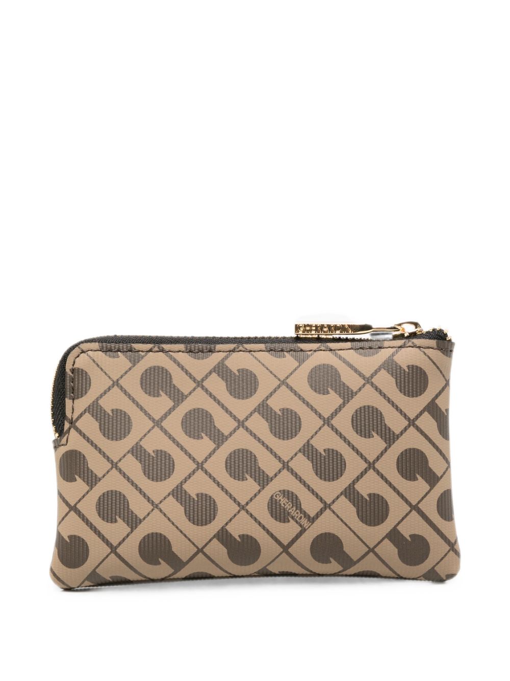 GHERARDINI Portafoglio Pouch Keyholder Moka marrone con zip 