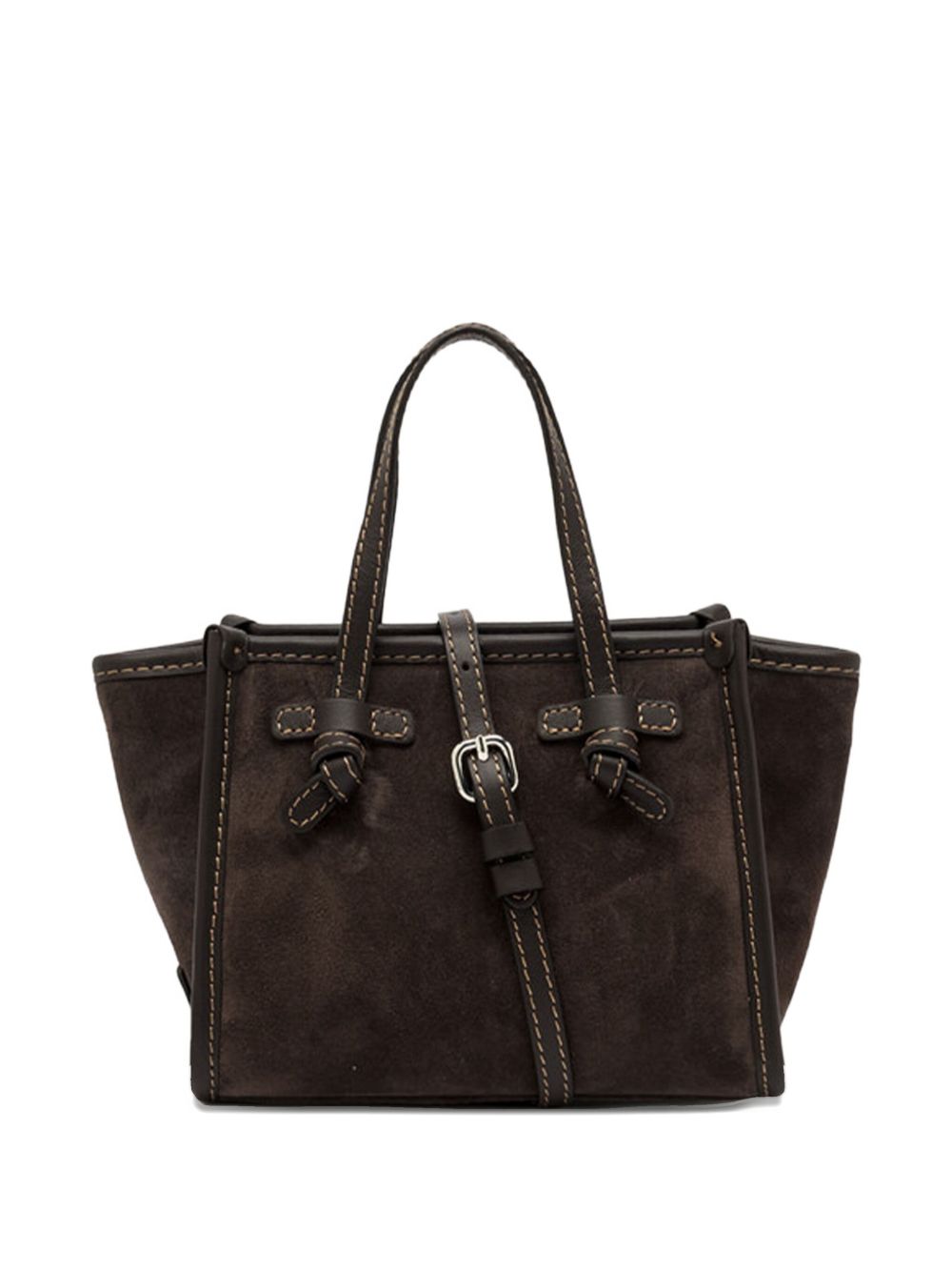 GIANNI CHIARINI Borsa a mano marrone in suede 