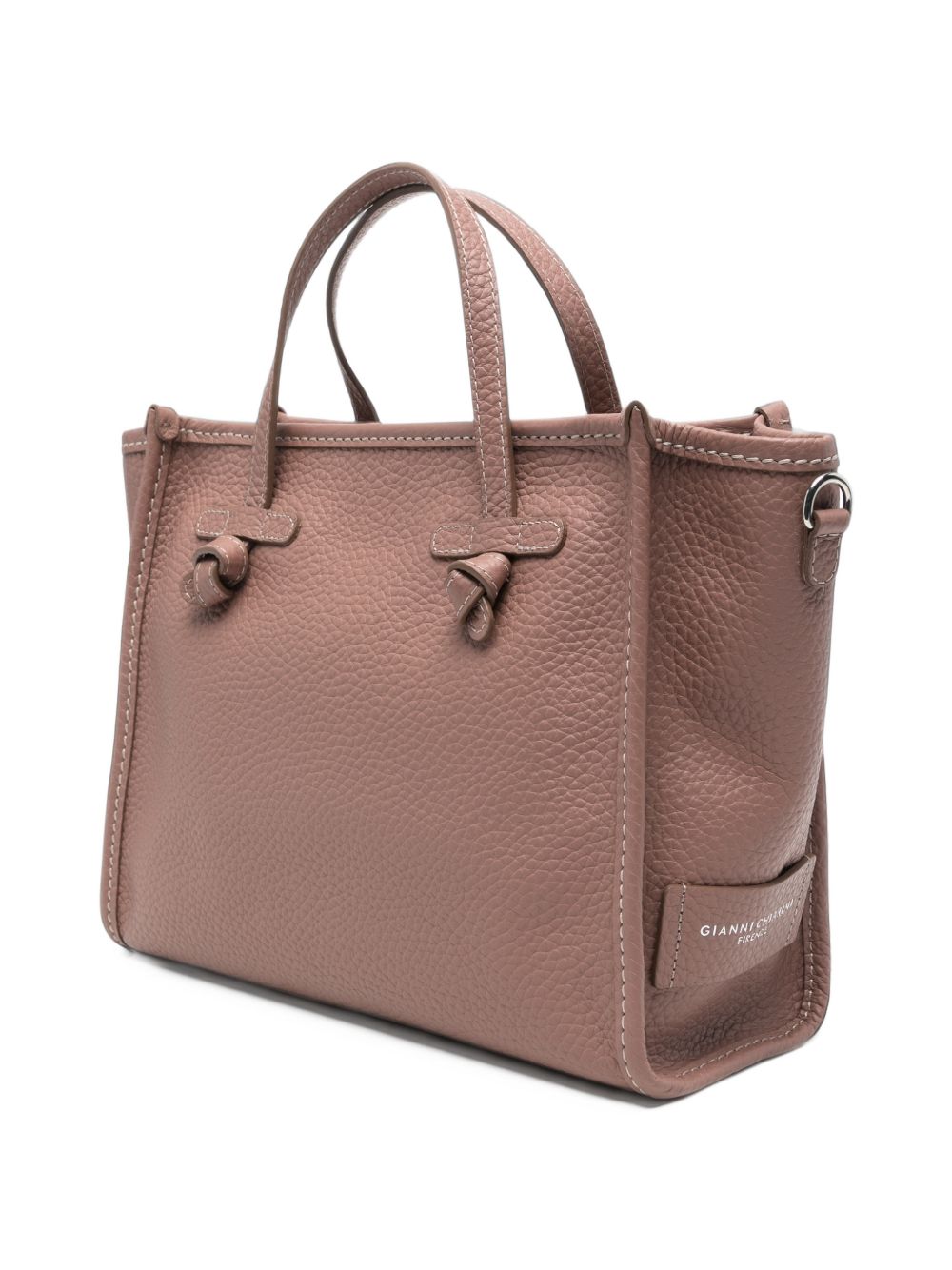 GIANNI CHIARINI Borsa a mano dusty pink in pelle Marcella 