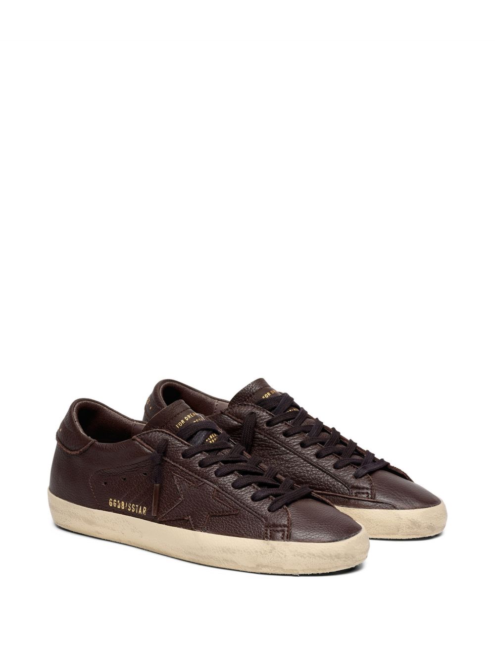 GOLDEN GOOSE Super-Star Sneakers in Pelle Marrone 