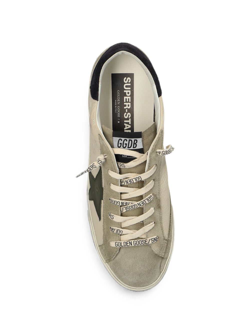 GOLDEN GOOSE Sneakers Super-Star in pelle e suede effetto vintage 