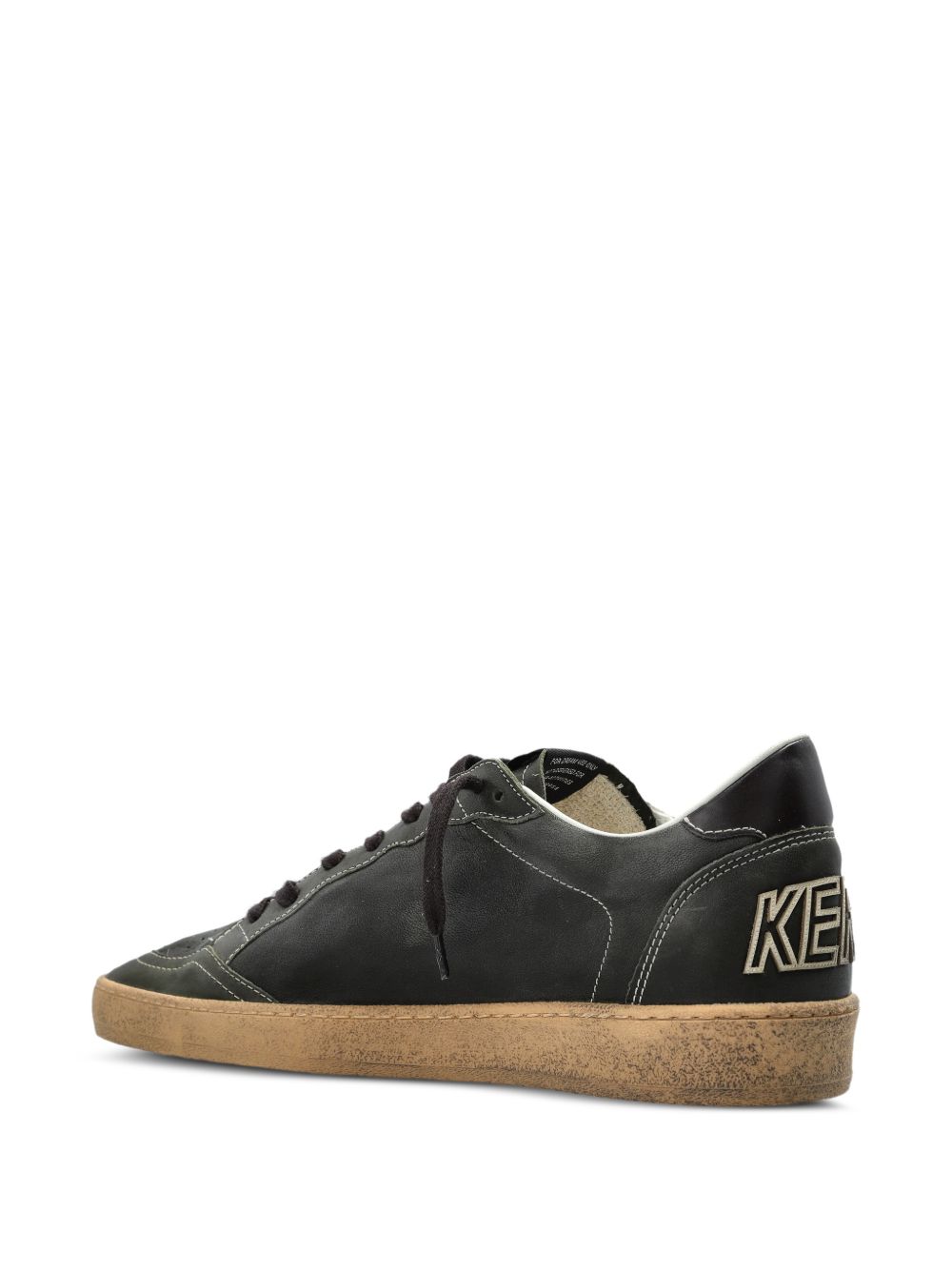 GOLDEN GOOSE Sneakers Ball Star verdi in pelle con dettagli effetto vintage 