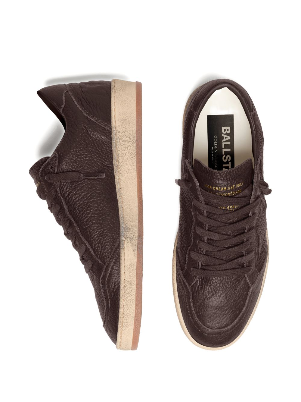 GOLDEN GOOSE Sneakers Ball Star in Pelle Marrone 