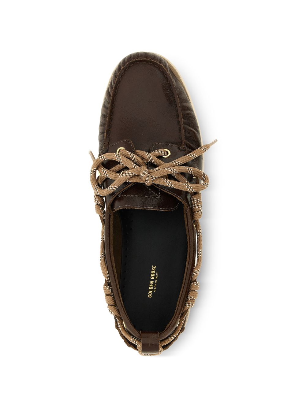 GOLDEN GOOSE Mocassini Cruise in Pelle Marrone 
