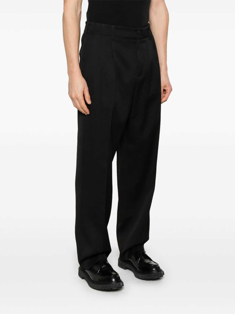 GOLDEN GOOSE Pantaloni in Lana Nera 