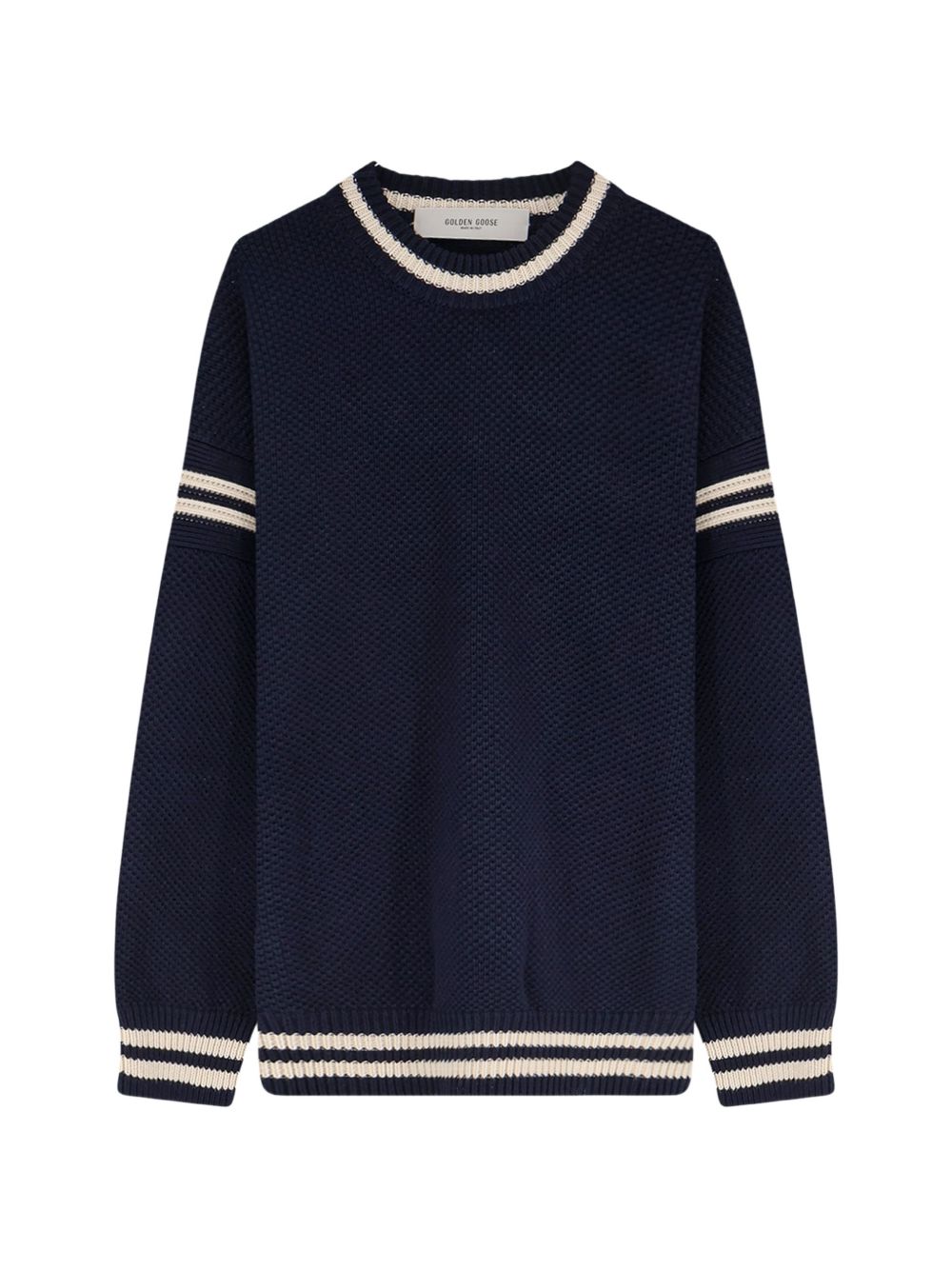 GOLDEN GOOSE Maglione in Cotone Blu Navy 
