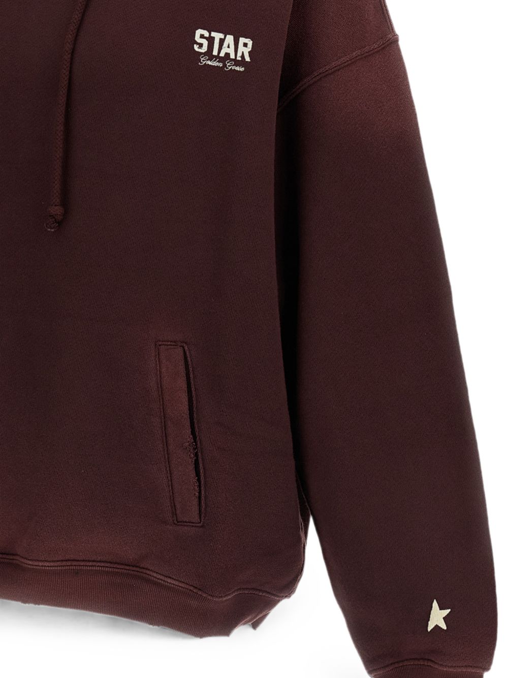 GOLDEN GOOSE Felpa con Cappuccio in Cotone Windsor Wine 