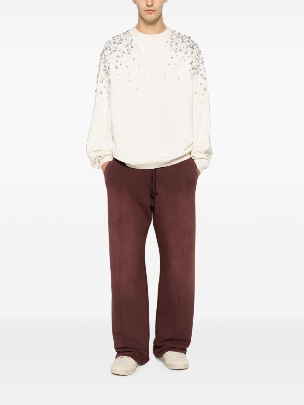 GOLDEN GOOSE Pantaloni Jogger in Cotone Bordeaux 