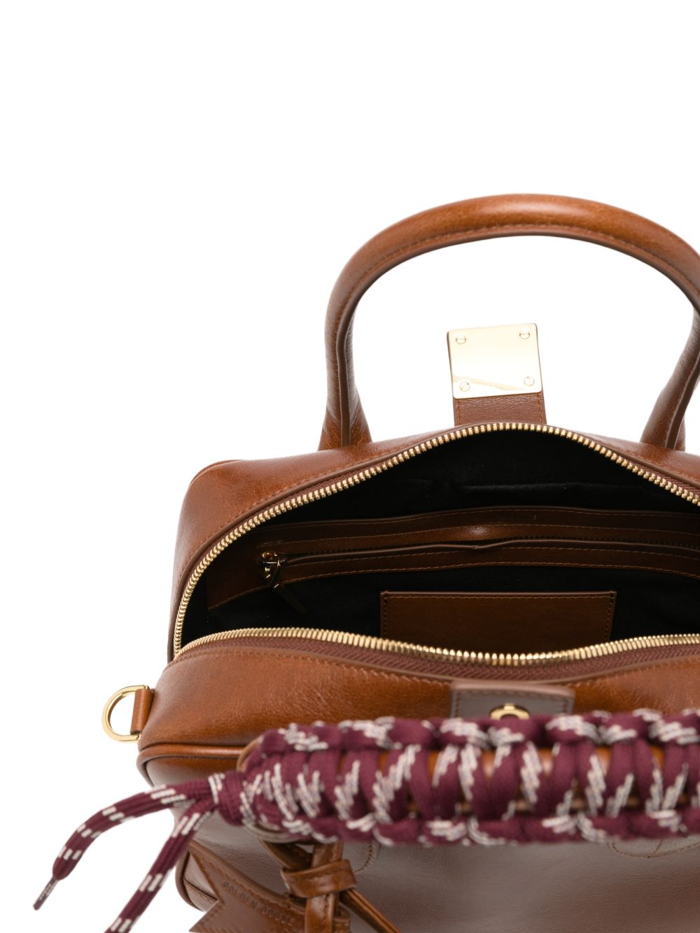 GOLDEN GOOSE Borsa a mano a bauletto in pelle marrone 
