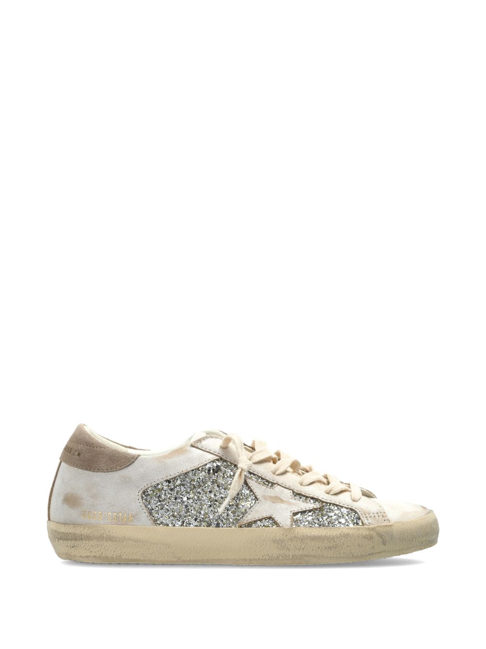 GOLDEN GOOSE Sneakers Super-Star in pelle e glitter 